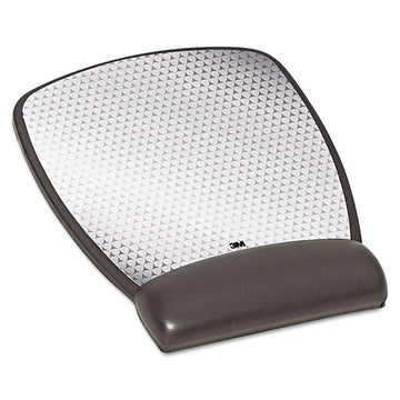 3M™ Precise Leatherette Mouse Pad W-standard Wrist Rest, 6-3-4 X 8-3-5, Black freeshipping - TVN Wholesale